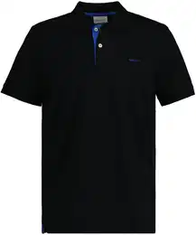 Poloshirt Poloshirt REGULAR CONTRAST PIQUE RUGGER 1er Pack , Herren, Gr. L, schwarz, Obermaterial: 96% Baumwolle CO. 4% Elasthan EL., Kurzarm, Shirts