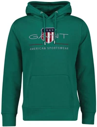 Sweatshirt Sweatshirt REGULAR ARCHIVE SHIELD HOODIE , Herren, Gr. 4XL, grn (deep forest grn), Obermaterial: 78% Baumwolle CO. 22% Polyester PES., Sweatshirts