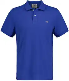 Poloshirt Poloshirt Regular Shield Pique Polo 1er Pack , Herren, Gr. M, blau (rich blau), Obermaterial: 100% Baumwolle CO., Kurzarm, Shirts