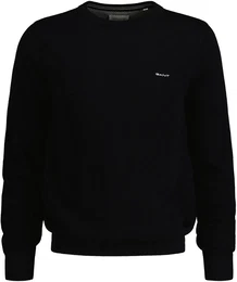 Sweater Strickpullover COTTON PIQUE C-NECK , Herren, Gr. L, schwarz, Obermaterial: 100% Baumwolle CO., Sweatshirts