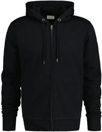 Sweater Sweatjacke REGULAR TONAL SHIELD FULL ZIP HOODIE , Herren, Gr. M, schwarz, Obermaterial: 100% Baumwolle CO., Sweatshirts