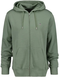 Sweater Sweatjacke REGULAR SHIELD FULL ZIP HOODIE , Herren, Gr. M, grn (dry grn), Obermaterial: 87% Baumwolle CO. 13% Polyester PES., Sweatshirts