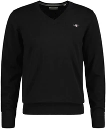 Sweater Strickpullover CLASSIC COTTON V-NECK , Herren, Gr. XL, schwarz, Obermaterial: 100% Baumwolle CO., Sweatshirts