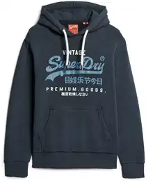 Sweatshirt Sweatshirt Duo Vintage Logo Hoodie , Herren, Gr. M, blau (dunkelblau), Obermaterial: 80% Baumwolle CO. 20% Polyester PES., Sweatshirts