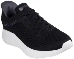 Slip-On Sneaker BOBS SQUAD CHAOS-SOLID STEP , Herren, Gr. 46, schwarz, Textil, sportlich, Schuhe, Schlupfschuh, Slipper, Sneaker zum Schlupfen