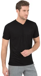 T-Shirt V-Shirt COOLMAX , Herren, Gr. 4XL, schwarz, 100% Polyester (recycelt), sportlich, Kurzarm, Shirts