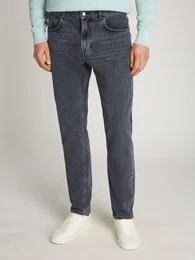 Tapered-fit-Jeans TAPERED HARLEM STR TREVOR GREY , Herren, Gr. 38, Lnge 32, trevor grau, Denim/Jeans, Obermaterial: 99% Baumwolle, 1% Elasthan, unifarben, casual, normal knchellang, Jeans, in grauer Waschung
