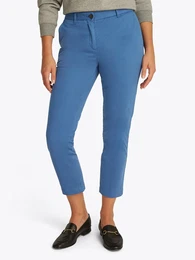 Chinohose CO STRETCH GMD SLIM CHINO , Damen, Gr. 38, N-Gr, award blau, Web, Obermaterial: 98% Baumwolle, 2% Elasthan, unifarben, klassisch, slim fit knchellang, Hosen, mit Stretchanteil