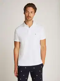 Poloshirt LIQUID COTTON ESSENTIAL REG POLO , Herren, Gr. XL, wei, Jersey, Obermaterial: 100% Baumwolle, casual, Kurzarm, Shirts