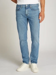 Straight-Jeans STRAIGHT DENTON STR MESA BLUE , Herren, Gr. 32, Lnge 34, mesa blau, Denim/Jeans, Obermaterial: 99% Baumwolle, 1% Elasthan, unifarben, casual, straight fit knchellang, Jeans, in hellblauer Waschung