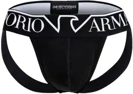 String Jockstrap Megalogo 1er Pack , Herren, Gr. XL, schwarz, Obermaterial: 95% Baumwolle CO. 5% Elasthan EL., Unterhosen