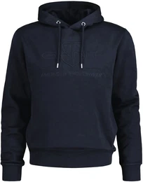 Sweatshirt Sweatshirt REGULAR TONAL SHIELD HOODIE , Herren, Gr. XXL, blau, Obermaterial: 90% Baumwolle CO. 10% Polyester PES., Sweatshirts