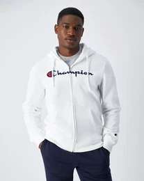 Kapuzensweatjacke Hooded Full Zip Sweatshirt , Herren, Gr. XXL (60/62), wei (wht), Sweatware, Obermaterial: 70% Baumwolle, 30% Polyester, unifarben, sportlich, Langarm, Sweatjacken