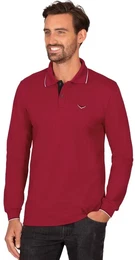 Poloshirt Modisches Poloshirt mit langen Armen , Herren, Gr. L, rot (rubin), 100% Baumwolle, modisch, Langarm, Shirts