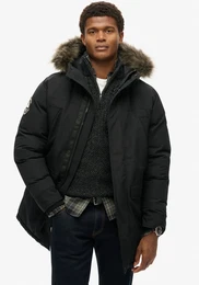 Parka EVEREST FAUX FUR PARKA JACKET , Herren, Gr. M, schwarz (jet schwarz), Web, Obermaterial: 100% Polyester, unifarben, modisch, loose fit, Langarm, Jacken