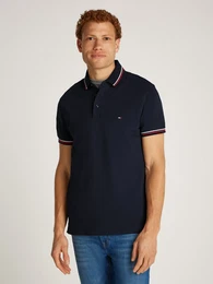 Poloshirt TIPPED SLIM FIT POLO , Herren, Gr. XXXL, blau (desert sky), Jersey, Obermaterial: 96% Baumwolle, 4% Elasthan, casual, slim fit, Kurzarm, Shirts, mit Kontrast-Details
