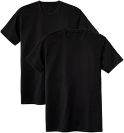 T-Shirt T-Shirt MEN T-Shirt 2PACK Natural Benefit 100% cotton 2er Pack , Herren, Gr. XL, schwarz, Obermaterial: 100% Baumwolle CO., Kurzarm, Shirts