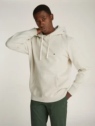 Hoodie ESS SEASONAL FLEECE HOODY , Herren, Gr. M, beige (oatmilk), Sweatware, Obermaterial: 60% Baumwolle, 40% Polyester, meliert, casual, bequem hftlang, Langarm elastischer Bund, Sweatshirts, mit Logostickerei