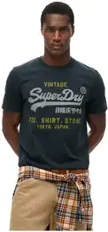 T-Shirt T-Shirt VI Heritage Relaxed Tee 1er Pack , Herren, Gr. M, blau (dunkelblau), Obermaterial: 100% Baumwolle CO., Kurzarm, Shirts