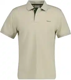 Poloshirt Poloshirt REGULAR CONTRAST PIQUE RUGGER 1er Pack , Herren, Gr. XL, beige, Obermaterial: 96% Baumwolle CO. 4% Elasthan EL., Kurzarm, Shirts