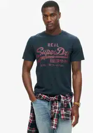 Rundhalsshirt CLASSIC VL GRAPHIC T SHIRT , Herren, Gr. S, blau (eclipse navy), Single Jersey, Obermaterial: 100% Baumwolle, bedruckt, modisch, relaxed fit, Rundhals, Kurzarm, Shirts