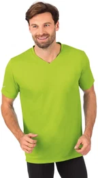 T-Shirt V-Shirt COOLMAX , Herren, Gr. XXL, gelb (lemon), 100% Polyester (recycelt), sportlich, Kurzarm, Shirts