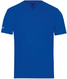 T-Shirt V-Shirt COOLMAX , Herren, Gr. 4XL, blau (royal), 100% Polyester (recycelt), sportlich, Kurzarm, Shirts
