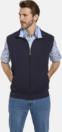 Sweatweste Sweatweste NUVIANO , Herren, Gr. M, blau (dunkelblau), Obermaterial: 100% Baumwolle CO., casual, regular fit normal, Westen, mit Schulterapplikation