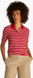 Poloshirt 1985 Regular Fit Pique Premium Polo , Damen, Gr. L (40), primary rot, ecru stp, Piquu00e9, Obermaterial: 95% Baumwolle, 5% Elasthan, casual, regular fit hftlang, Kurzarm abgesteppt, Shirts, mit Logo-Stickerei, mit Seitenschlit