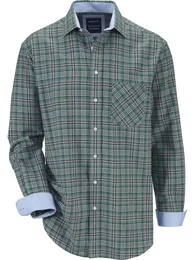 Langarmhemd Flanellhemd FLOREVERTI , Herren, Gr. XXL, grn (grn kariert), Obermaterial: 100% Baumwolle CO., Langarm, Hemden, aus weichem Flanell