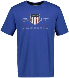T-Shirt T-Shirt REG ARCHIVE SHIELD 1er Pack , Herren, Gr. L, blau (rich blau), Obermaterial: 100% Baumwolle CO., Kurzarm, Shirts