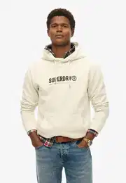 Kapuzensweatshirt UTILITY SPORT HOOD , Herren, Gr. XXL, wei (new chalk wei), angeraute Sweatware, Obermaterial: 80% Baumwolle, 20% Polyester, bedruckt, modisch, loose fit, Rundhals, Langarm Rippbndchen, Sweatshirts