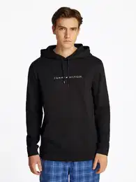 Hoodie OH HOODIE , Herren, Gr. L (52), schwarz, Sweatware, Obermaterial: 64% Baumwolle, 34% Polyester, 2% Elasthan, UNDERWEAR, unifarben, Basic, normal hftlang, Langarm Rippbndchen, Sweatshirts, mit Kngurutasche, Logoschriftzug