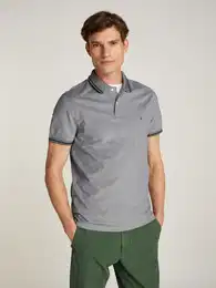 Poloshirt OXFORD TWO TONE REG POLO , Herren, Gr. M, blau (desert sky, wei), Jersey, Obermaterial: 100% Baumwolle, casual, regular fit, Kurzarm, Shirts