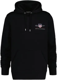 Sweatshirt Sweatshirt REGULAR MEDIUM ARCHIVE SHIELD HOODIE , Herren, Gr. M, schwarz, Obermaterial: 78% Baumwolle CO. 22% Polyester PES., Sweatshirts
