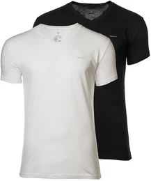 T-Shirt T-Shirt 2er Pack , Herren, Gr. M, schwarz (schwarz, wei), Obermaterial: 100% Baumwolle CO., Kurzarm, Shirts