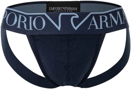 String Jockstrap Megalogo 1er Pack , Herren, Gr. L, blau, Obermaterial: 95% Baumwolle CO. 5% Elasthan EL., Unterhosen