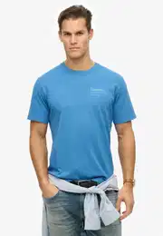 Rundhalsshirt CORE LOGO CITY T SHIRT , Herren, Gr. XXXL, blau (monaco blau), Single Jersey, Obermaterial: 100% Baumwolle, bedruckt, modisch, loose fit, Rundhals, Kurzarm, Shirts