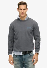 Sweatshirt CORE LOGO CITY CREW , Herren, Gr. XXL, magma slate grau, angeraute Sweatware, Obermaterial: 100% Baumwolle, bedruckt, modisch, relaxed fit, Rundhals, Langarm Rippbndchen, Sweatshirts