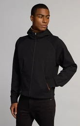 Kapuzensweatjacke , Herren, Gr. M, schwarz (nbk), Obermaterial: 69% Polyester, 26% Baumwolle, 5% sonstige Fasern, sportlich, Sweatjacken