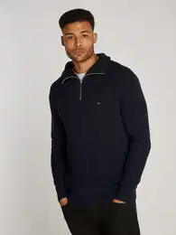 Troyer CHUNKY COTTON RIB NAUTICAL ZP MK , Herren, Gr. L, bunt (desert sky, multi), Strick, Obermaterial: 100% Baumwolle, casual, Langarm Rippbndchen, Pullover