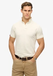 Poloshirt VINT DESTROY POLO , Herren, Gr. M, destroy chalk wei, Single Jersey, Obermaterial: 100% Baumwolle, unifarben, modisch, relaxed fit, Rundhals, Kurzarm, Shirts
