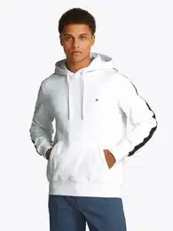 Hoodie GLOBAL STRIPE HOODY , Herren, Gr. L, wei (hellwei), Sweatware, Obermaterial: 100% Baumwolle, casual, Langarm Bndchen, Sweatshirts