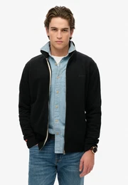 Sweatshirt ESSENTIAL LOGO TRACK TOP , Herren, Gr. XL, schwarz, angeraute Sweatware, Obermaterial: 70% Baumwolle, 30% Polyester, meliert, modisch, loose fit, Langarm Rippbndchen, Sweatshirts
