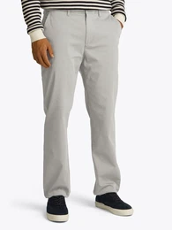 Chinohose DENTON CHINO SATIN , Herren, Gr. 38, Lnge 32, grau (hydrogen grau), Web, Obermaterial: 98% Baumwolle, 2% Elasthan, unifarben, casual, gerade, Hosen, mit Gestaschen mit Knopf, Logostickerei
