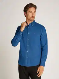 Jeanshemd CHAMBRAY RF SHIRT , Herren, Gr. XXL, N-Gr, light blau chambray, Denim/Jeans, Obermaterial: 100% Baumwolle, casual, regular fit, Langarm, Hemden