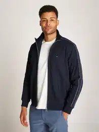 Sweatjacke GLOBAL STRIPE ZT STAND COLLAR , Herren, Gr. XXL, blau (desert sky), Sweatware, Obermaterial: 100% Baumwolle, casual, Langarm Bndchen, Sweatjacken