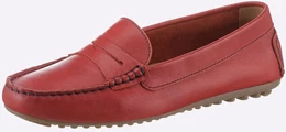 Mokassin , Damen, Gr. 36, rot, Leder, Rindsleder, Glattleder, modisch, Schuhe