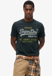 Rundhalsshirt VL HERITAGE RELAXED TEE , Herren, Gr. XL, blau (eclipse navy), Single Jersey, Obermaterial: 100% Baumwolle, meliert, modisch, relaxed fit, Rundhals, Kurzarm, Shirts