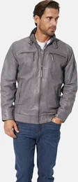 Lederjacke Lederjacke CORIETTA , Herren, Gr. 48, grau, Obermaterial: 100% Rindsleder Leather cow., casual, regular fit normal, Jacken, mit sieben praktischen Taschen